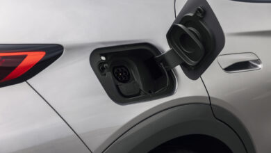 Steckdose eines Elektroautos