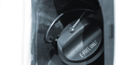 Tankdeckel mit E-Fuel Aufschrift