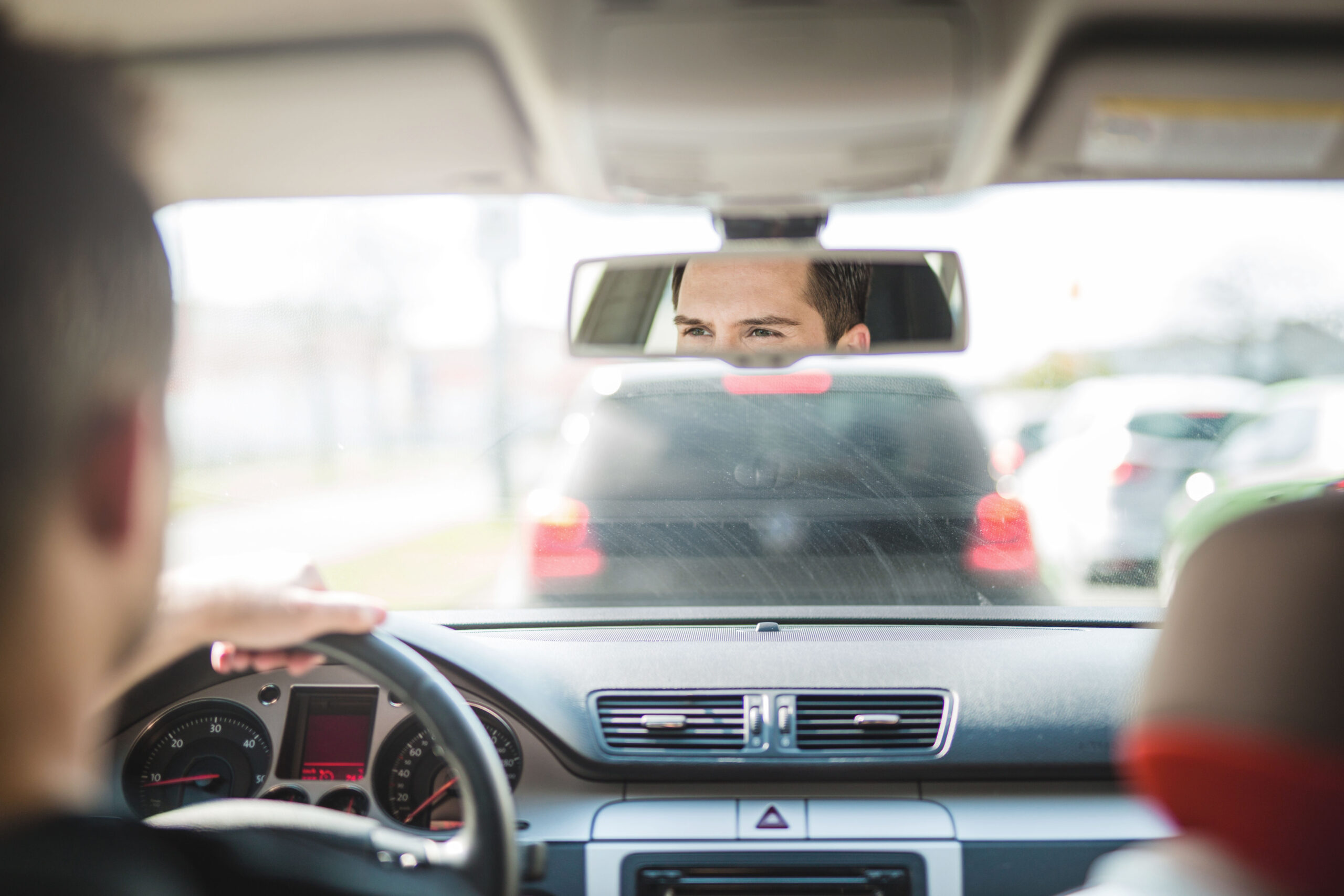 Autofahrer Innenansicht