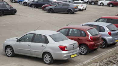 Platz mit Gebrauchtautos