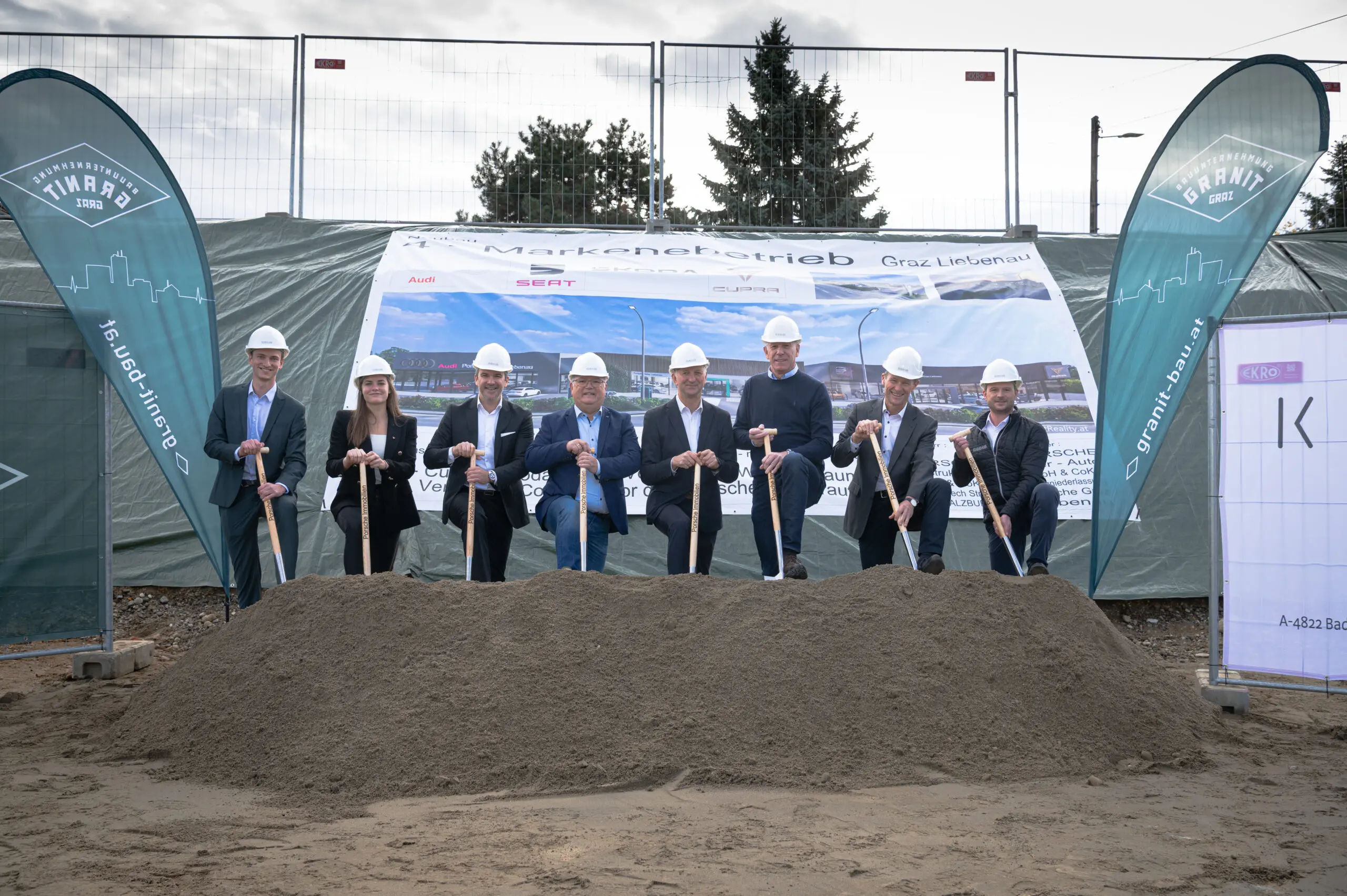Spatenstich für neues Autohaus von Porsche Inter Auto in Graz