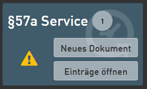 Gelber Warnhinweis: Mindestens 1 Dokument wird ablaufen